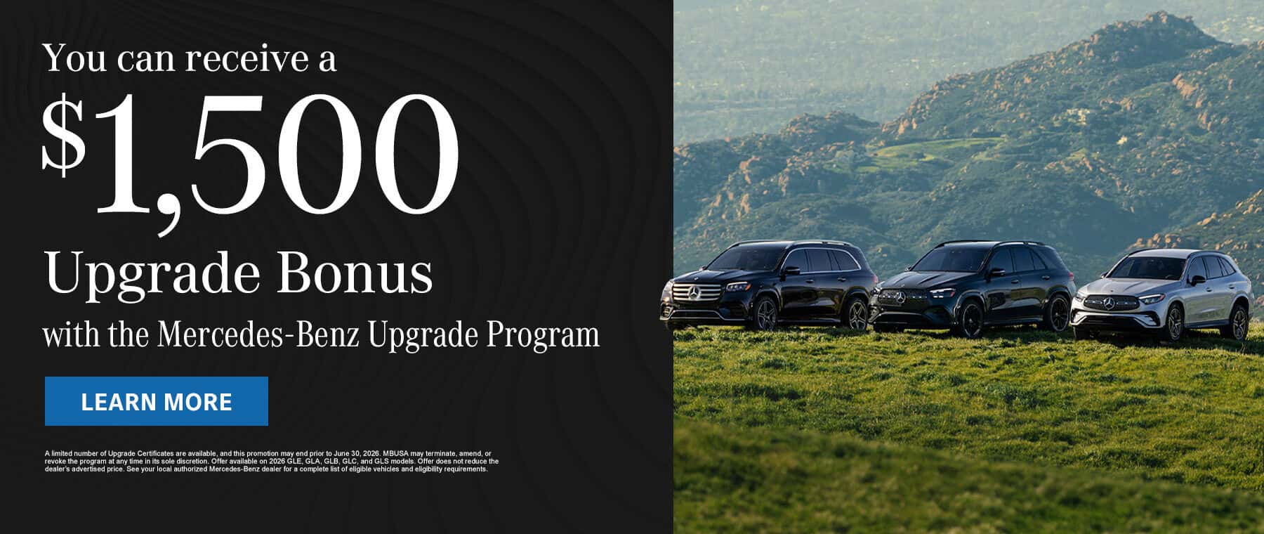 $1,500 Upgrade Bonus Offer