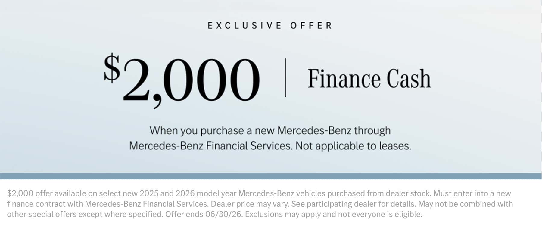 Mercedes Finance Cash
