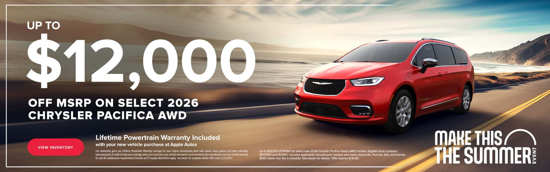 $12k off msrp on Pacifica