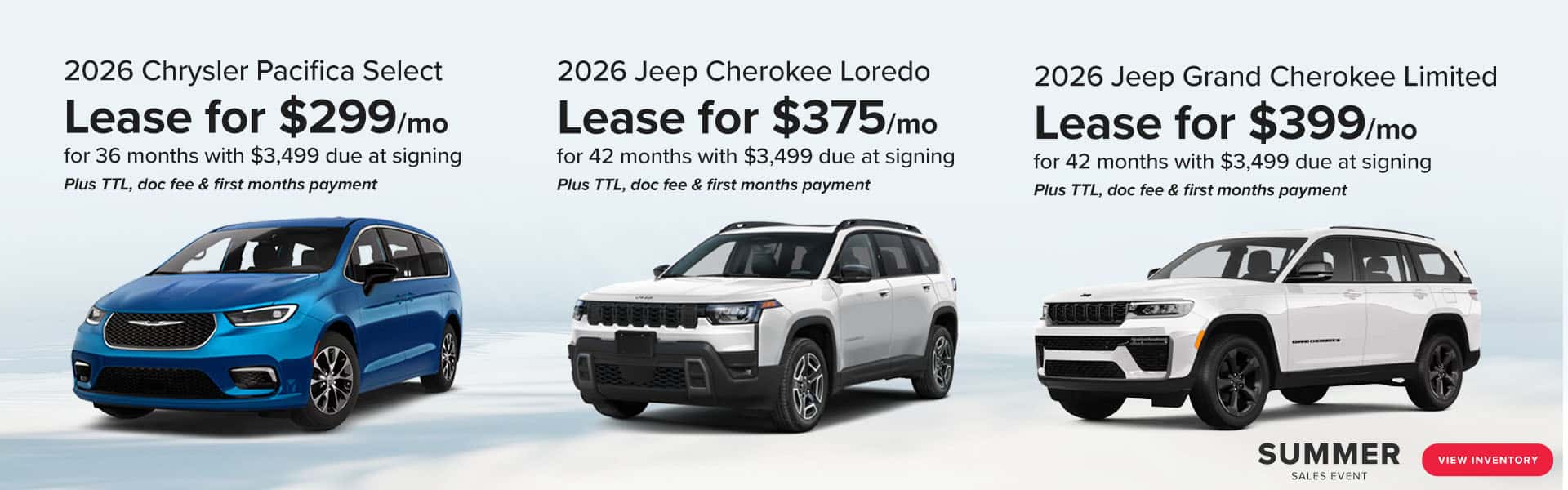 June Summer Sales Event Lease Offers