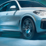 White BMW X5 Driving