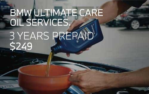 BMW Ultimate Care Oil Services. 3 Years Prepaid $249