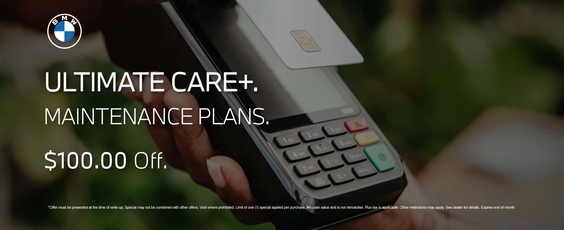 $100 Off Ultimate Care + Maintenance plans