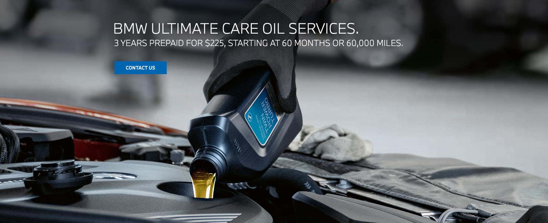 BMW Ultimate care oil services.