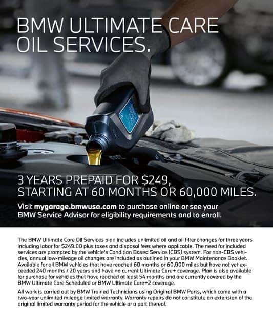 BMW Ultimate Care Oil Service