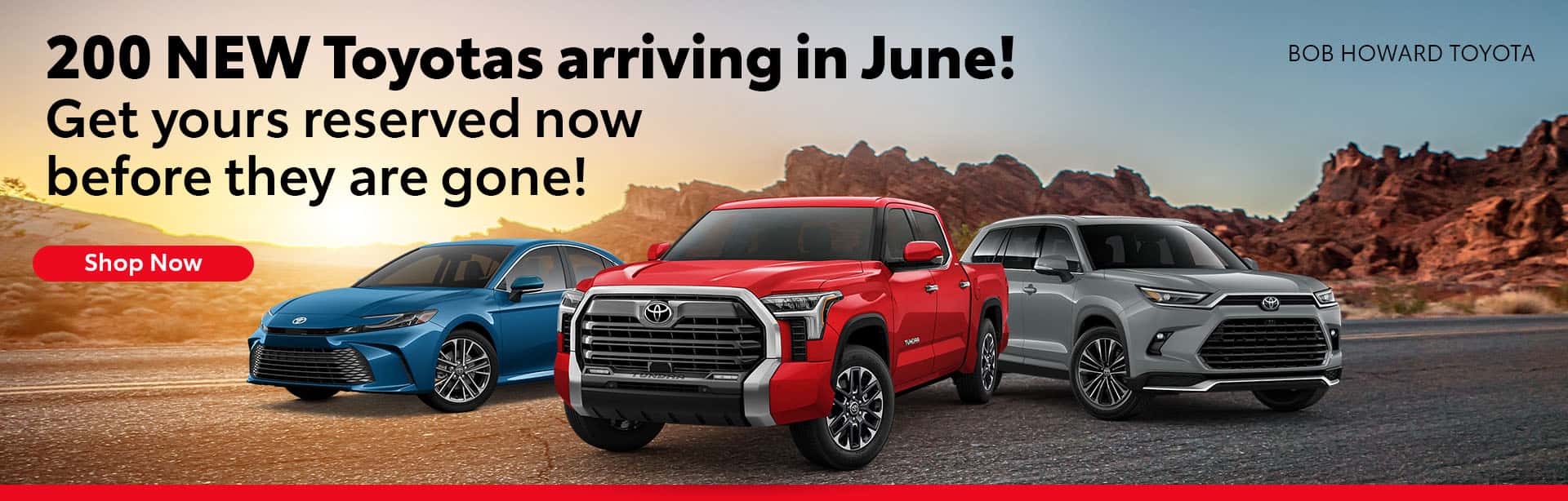 new Toyotas