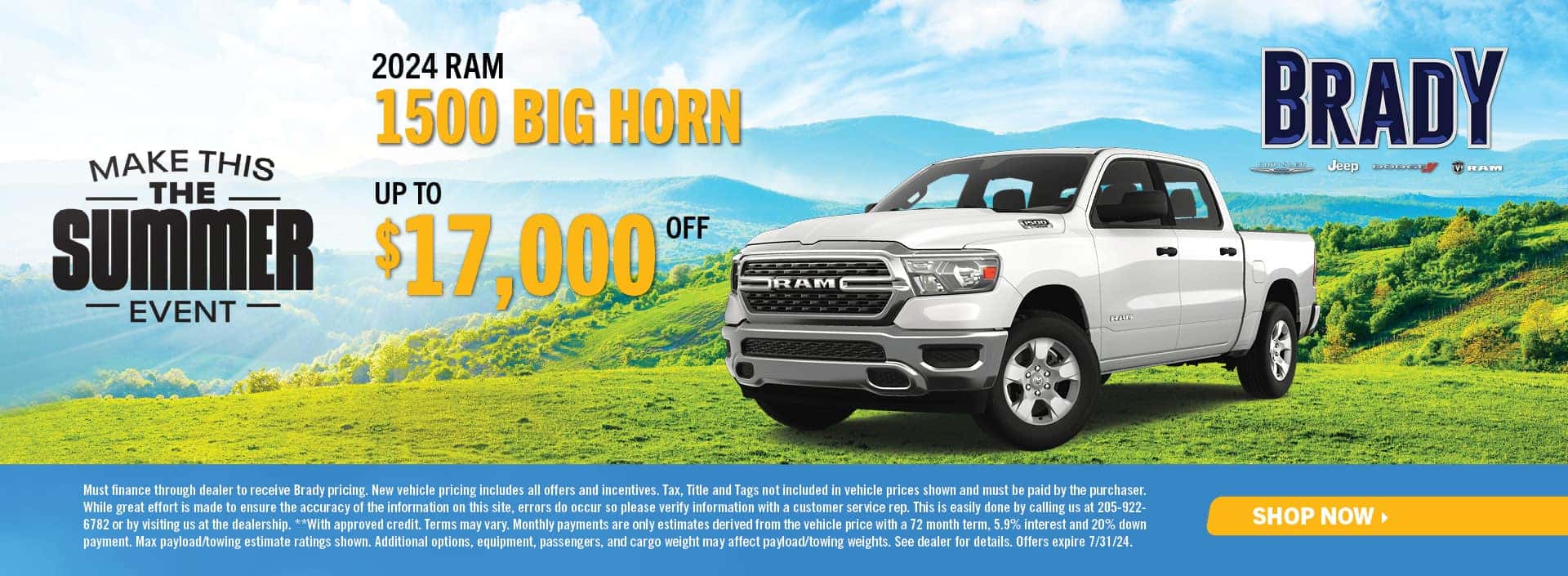 Brady Chrysler Dodge Jeep Ram New & Used Bessemer Car Dealer