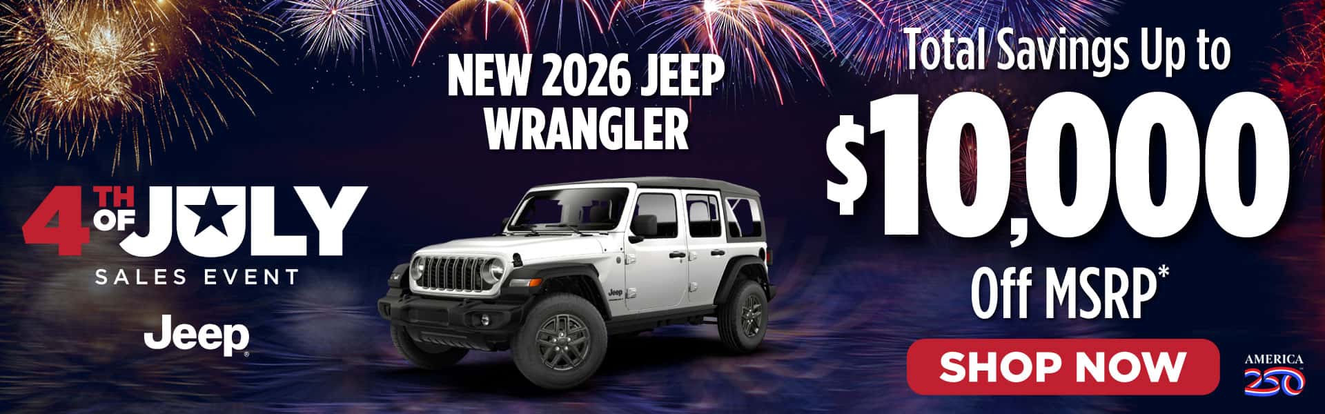 New 2026 Jeep Wrangler Total Savings Up to $10,000 Off MSRP*