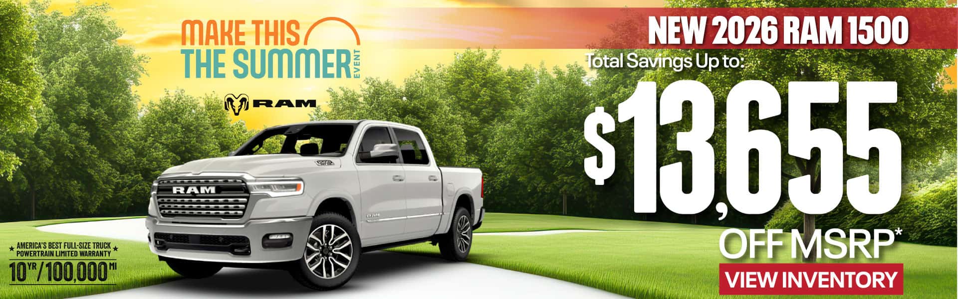 New 2026 Ram 1500 Total Savings Up to $13,655 Off MSRP*