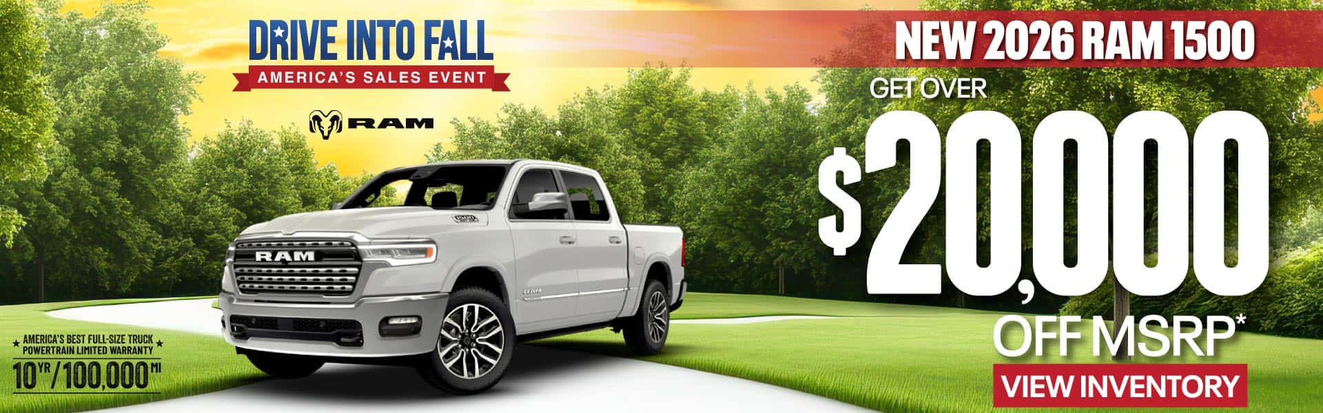 New 2026 Ram 1500 GET OVER $20,000 OFF MSRP*