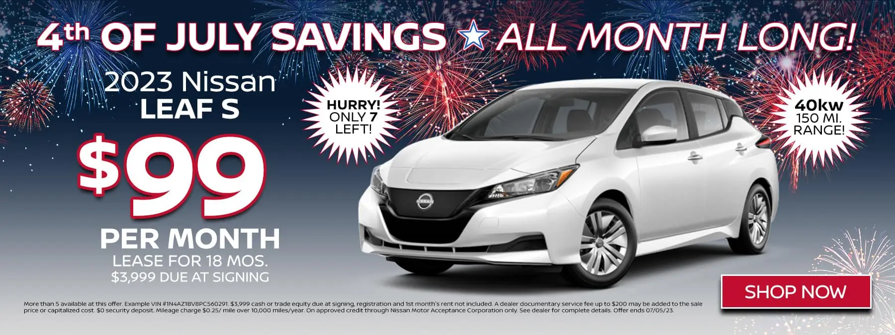 nissan fourth of july sale