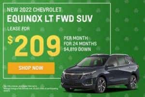 Lease the new 2022 Chevrolet Equinox LT for $209/mo