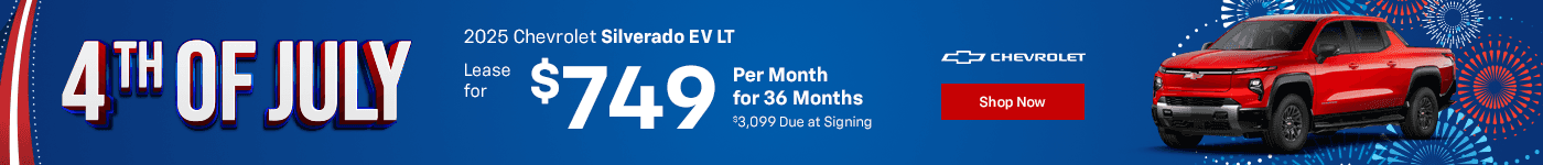 2025 Chevrolet Silverado EV Lease for $749/mo for 36 months $3,099 due at signing