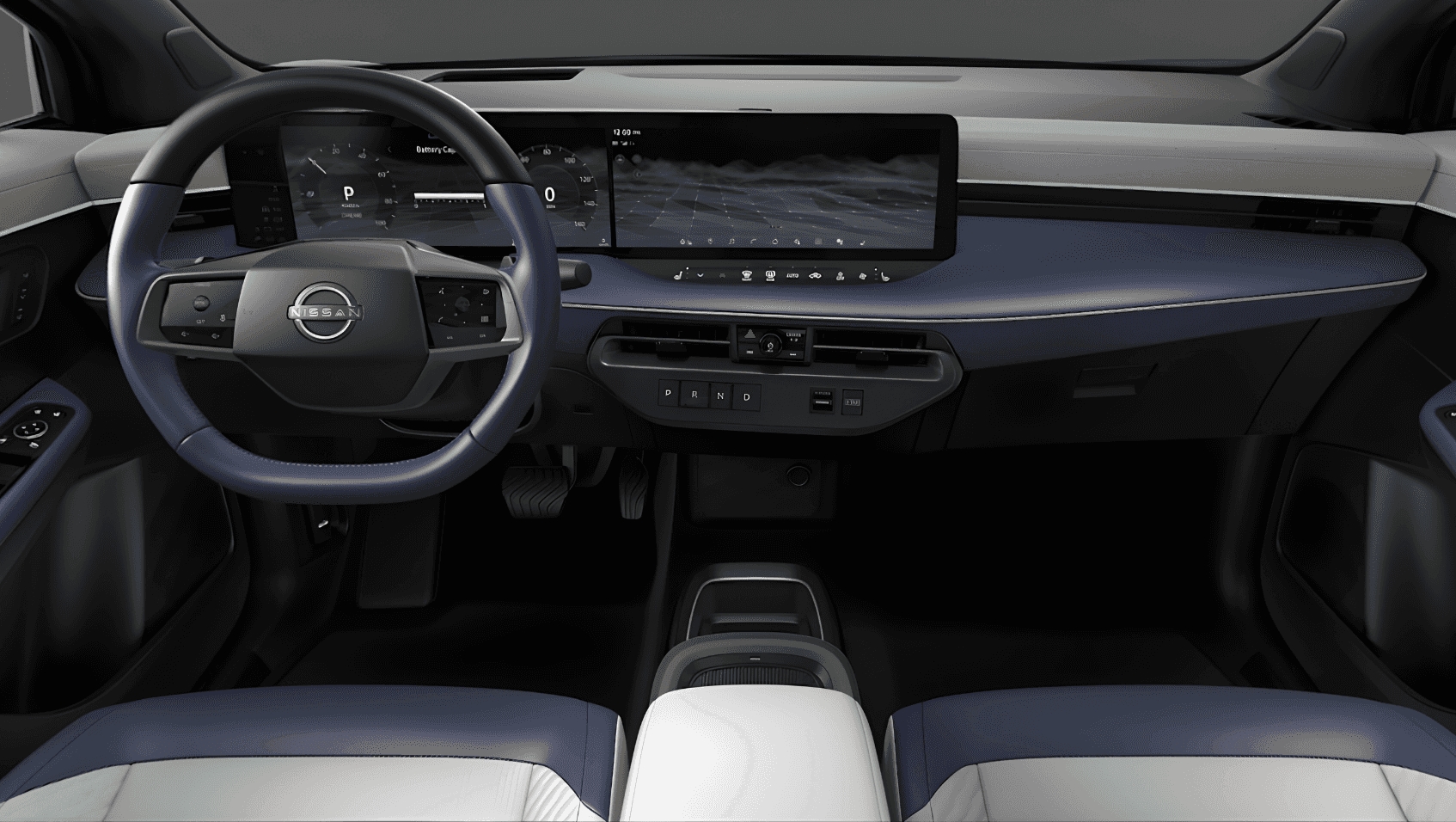 Interior view of 2026 Nissan LEAF