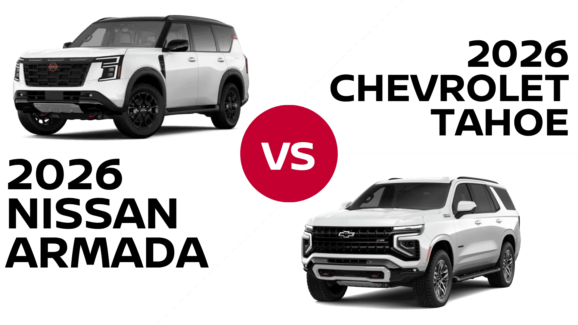 2026 Nissan Armada vs Chevrolet Tahoe in Austin, TX