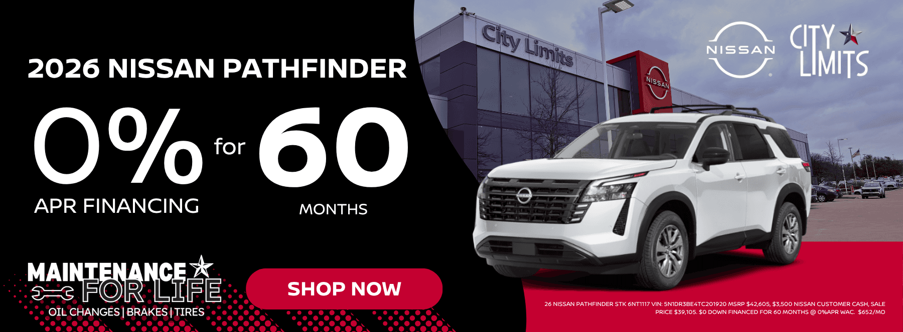 2026 Nissan Pa thfinder Offer: 0% APR for 60 Months