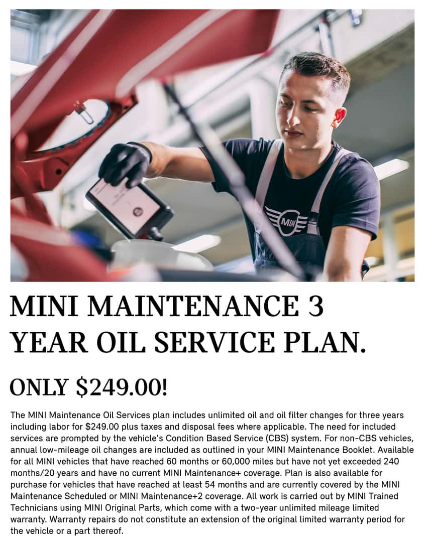 3 Year Oil Service Plan