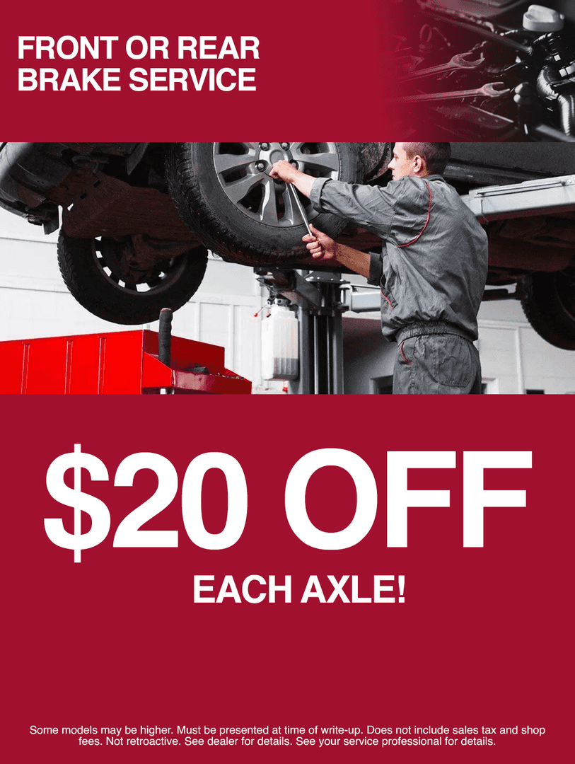 nissan sanford front or rear brake service $20 off each axle