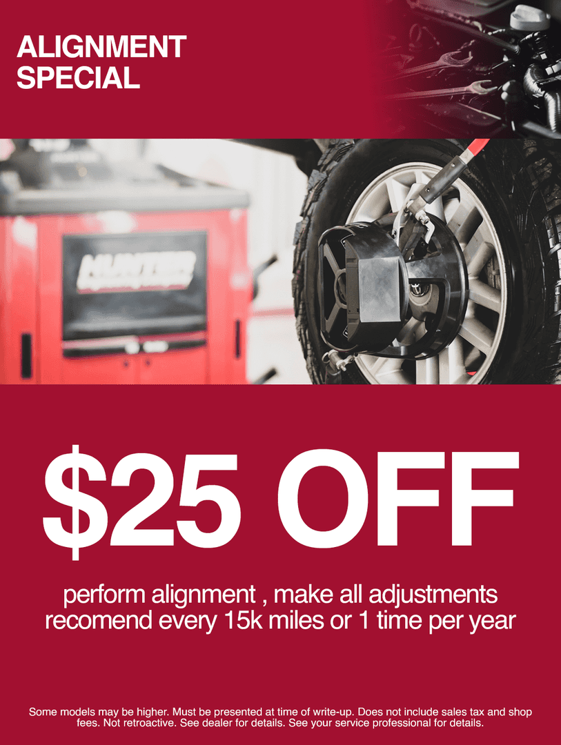 nissan sanford alignment special $25 off
