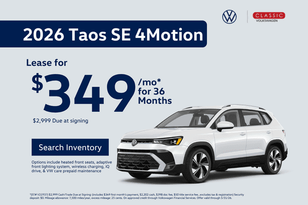 2026 Taos SE 4Motion Lease