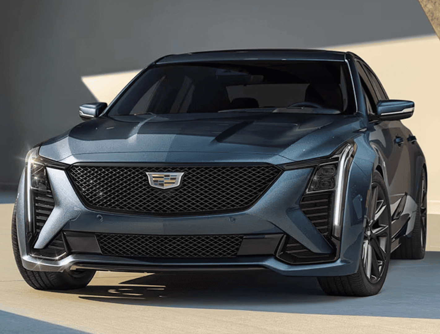 cadillac ct5 parked in an austin tx driveway