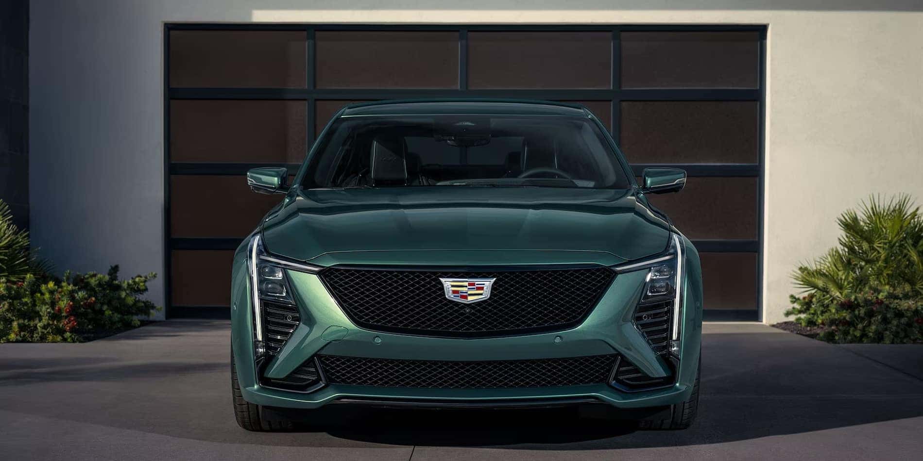 Cadillac CT5-V in Dark Green at a Cadillac dealership near Temple, Texas