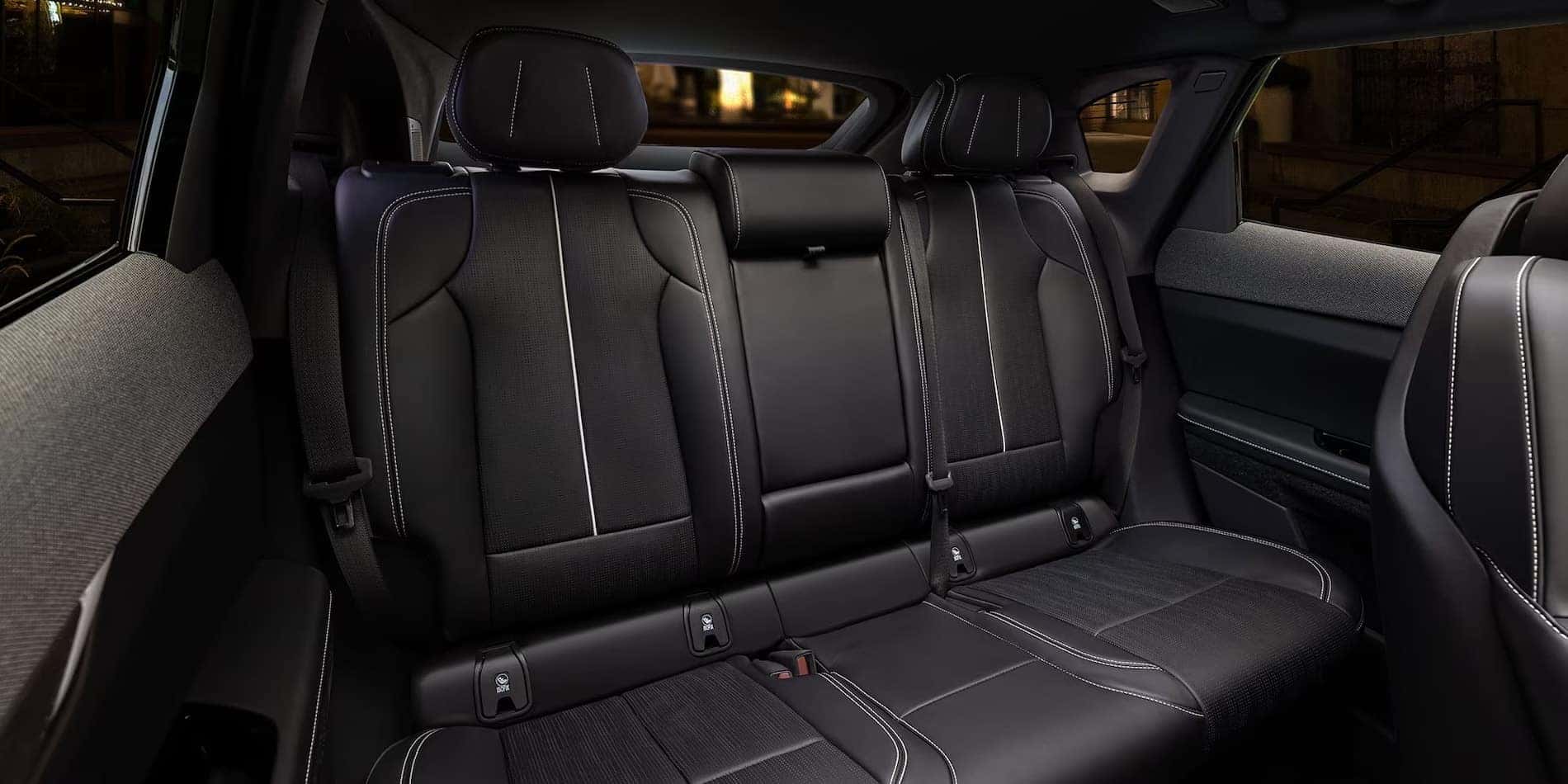 2027 Cadillac OPTIQ rear seats in black Inteluxe