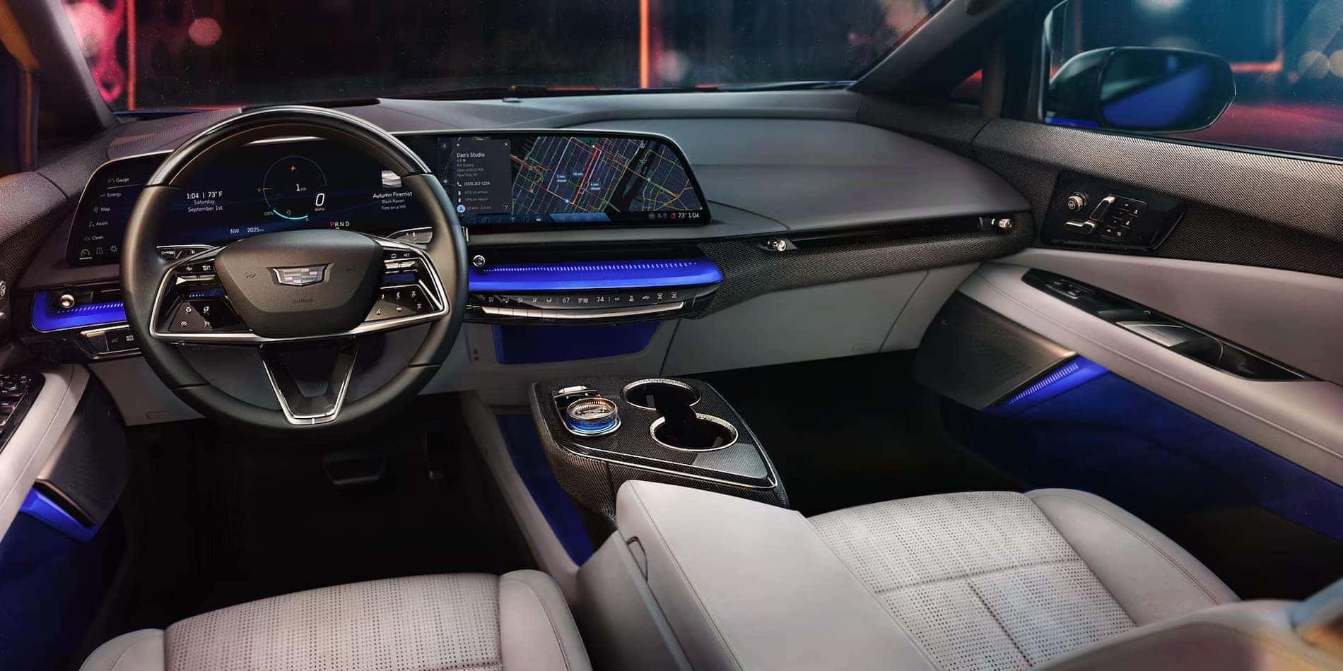 2027 Cadillac OPTIQ 33-inch Horizon Display showing driving information
