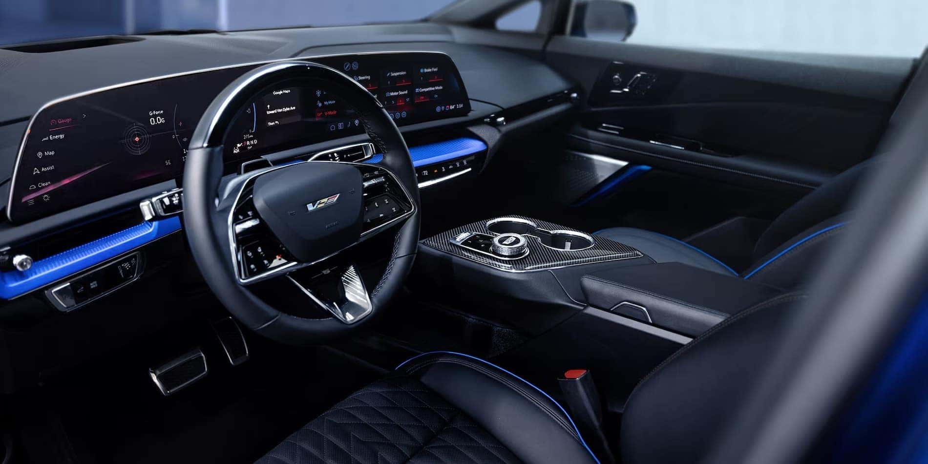 2027 Cadillac OPTIQ-V dashboard and V-Series Performance steering wheel