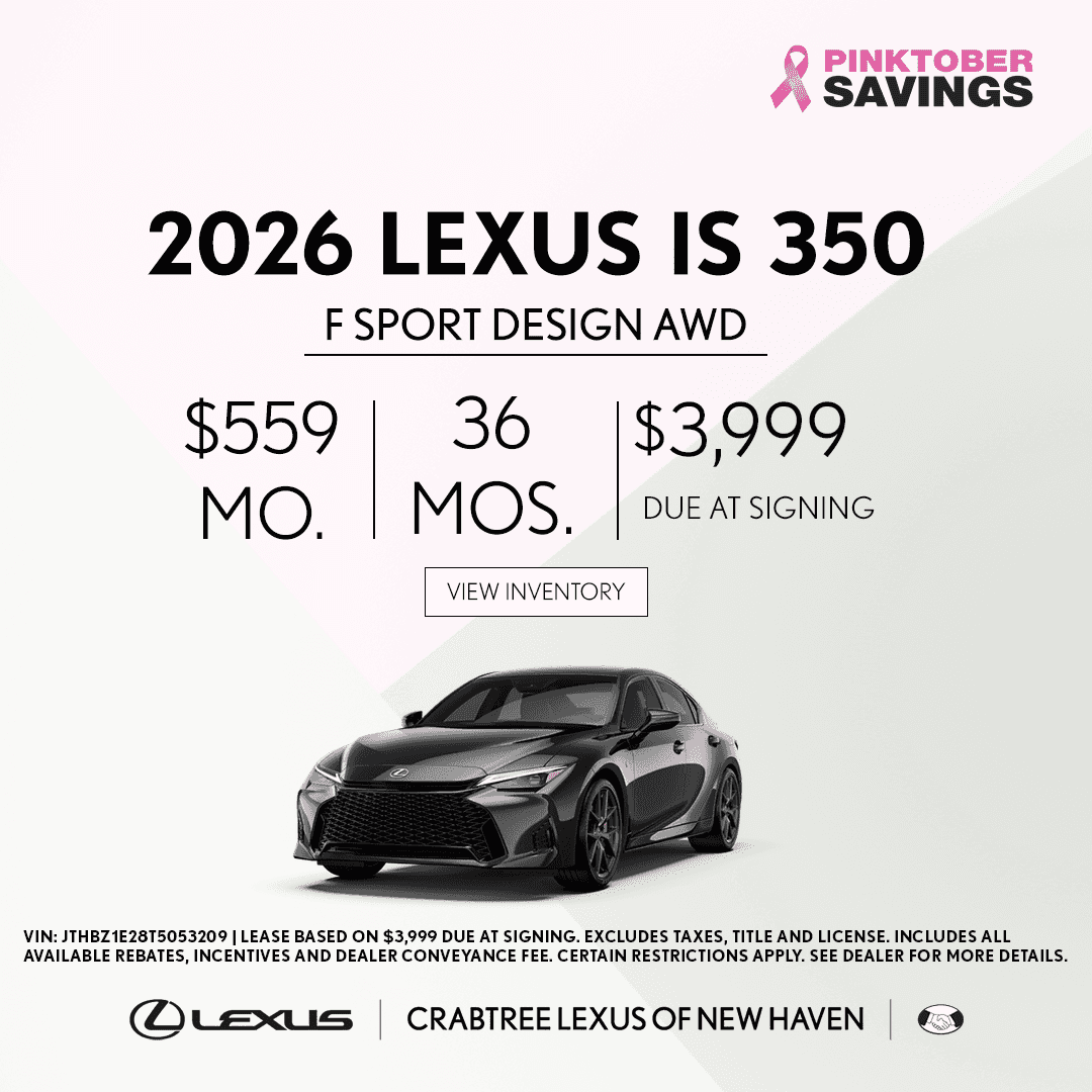 Lease the Lexus IS 350 for $559 per month at Crabtee Lexus.