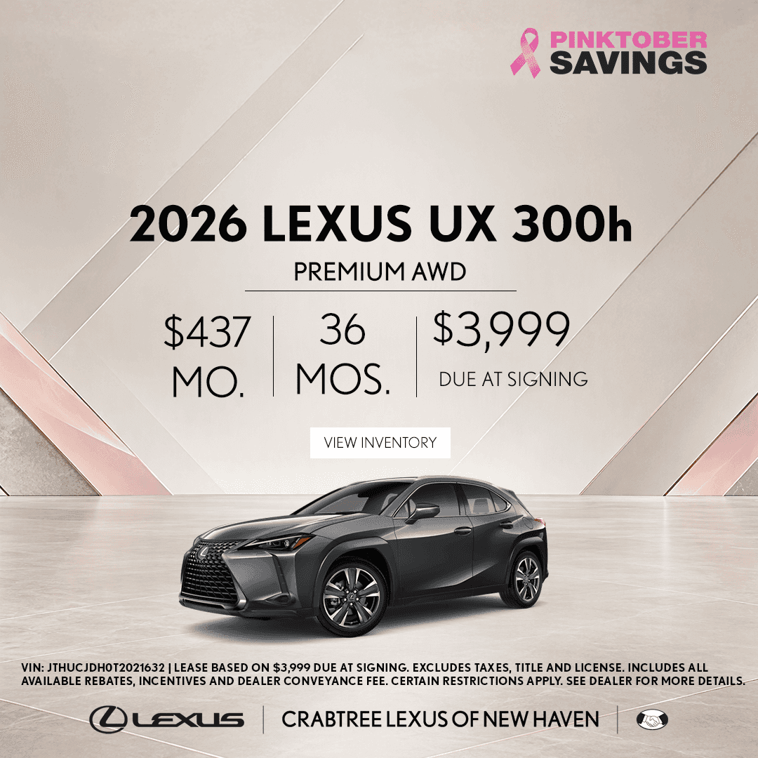 Lease the Lexus UXh 300 for $437 per month at Crabtree Lexus. 