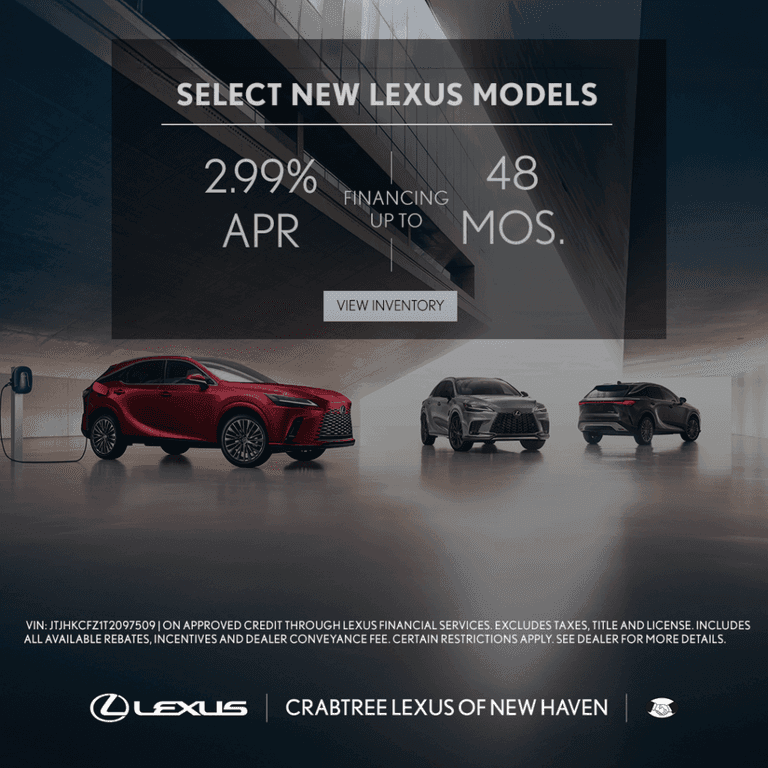 Finance select new Lexus models for as low as 2.99% at Crabtree Lexus.