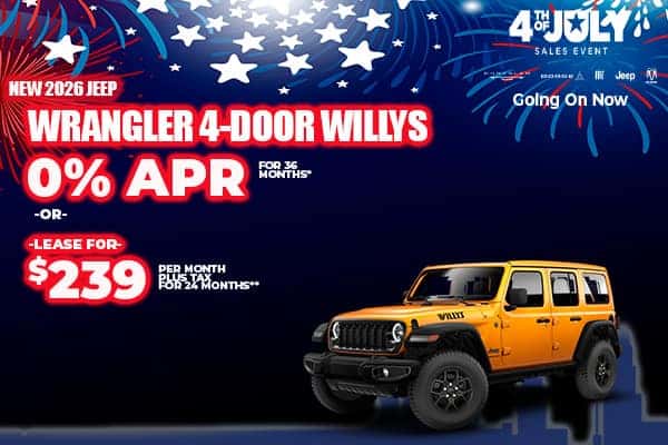 New 2026 Jeep WRANGLER 4-DOOR WILLYS