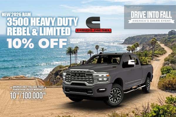 New 2026 RAM 3500 HEAVY DUTY REBEL & LIMITED