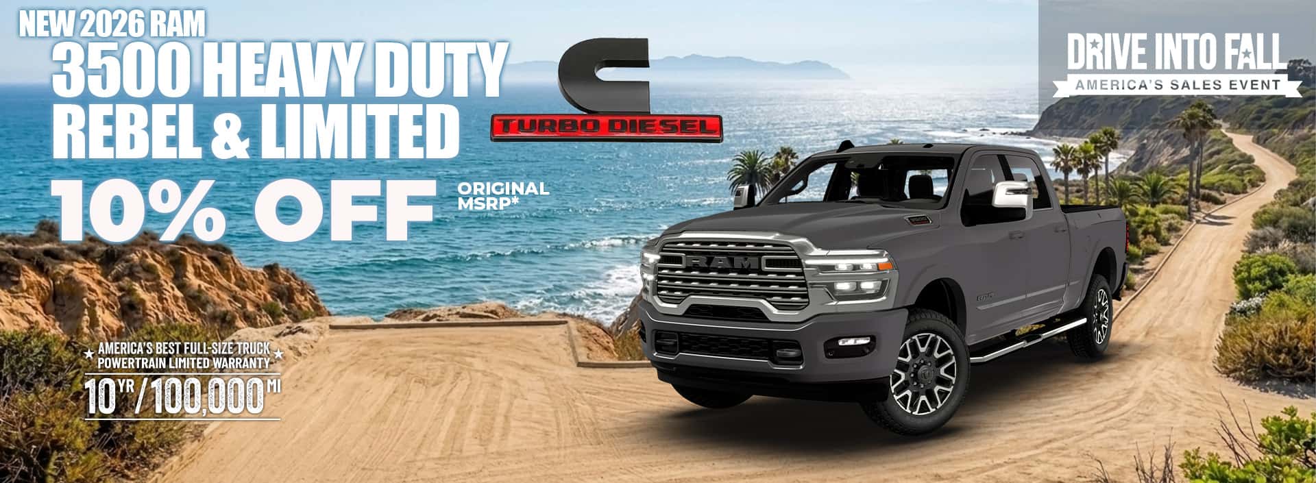 New 2026 RAM 3500 HEAVY DUTY REBEL & LIMITED 10% OFF ORIGINAL MSRP*