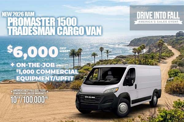 New 2026 RAM PROMASTER 1500 TRADESMAN CARGO VAN