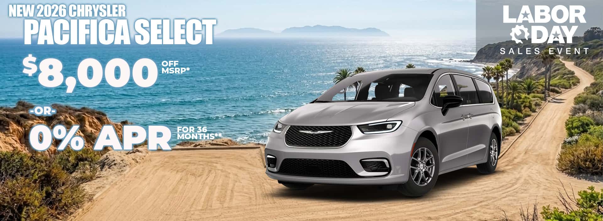 7. New 2026 Chrysler PACIFICA SELECT $8,000 OFF MSRP OR 0% FOR 36 MONTHS
