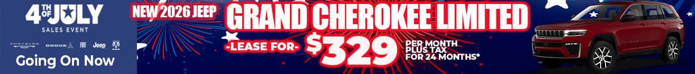 New 2026 Jeep GRAND CHEROKEE LIMITED 4X2 LEASE FOR $329 plus tax for 24 months*
