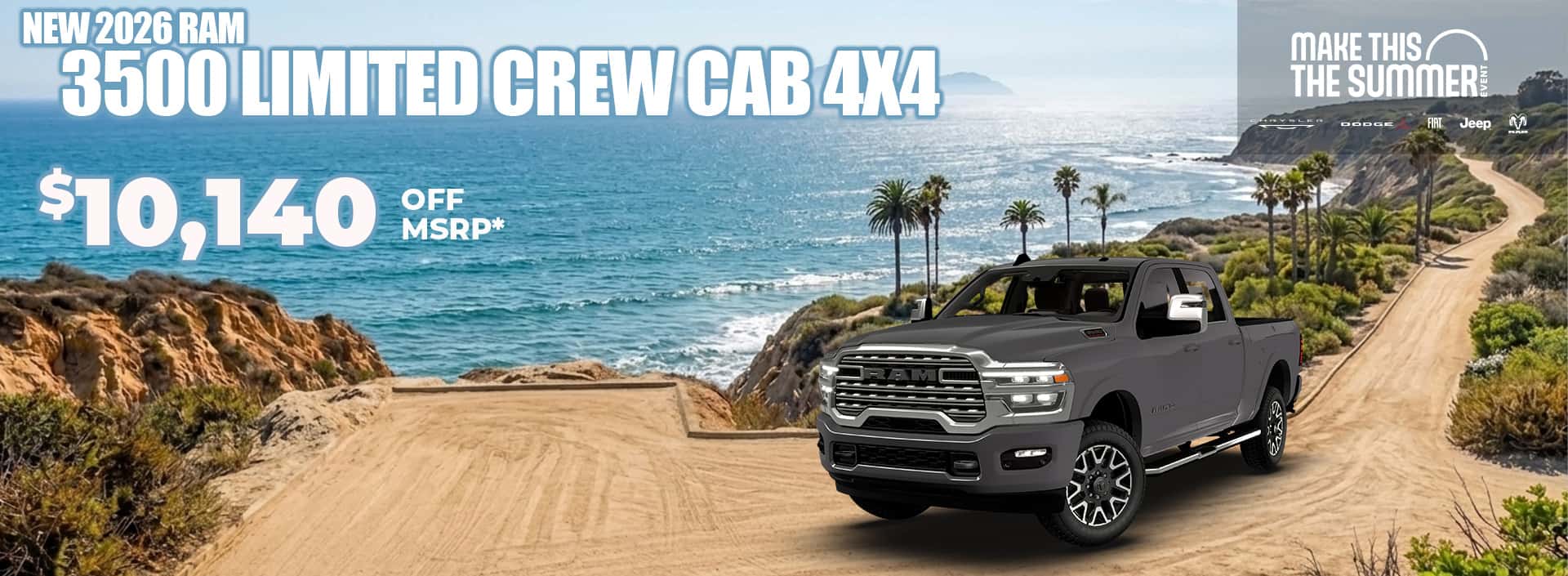 12. New 2026 RAM 3500 LIMITED CREW CAB 4X4 $10,140 OFF MSRP*