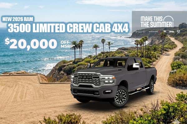 New 2026 RAM 3500 LIMITED CREW CAB 4X4