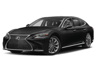 Angled view of the Lexus LS