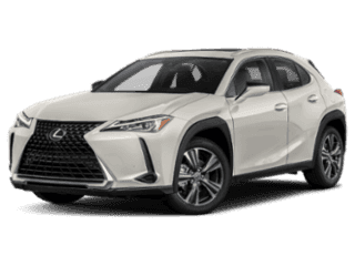Angled view of the Lexus UX