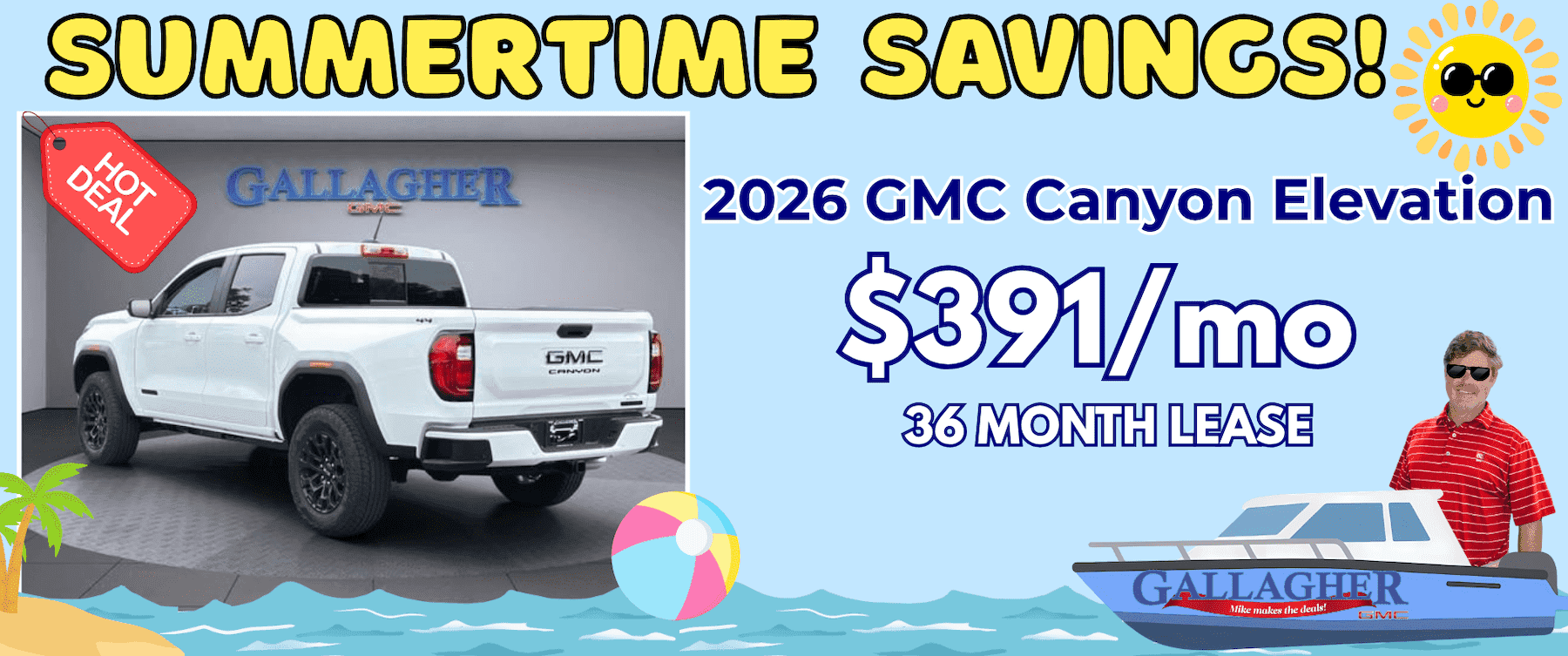 2026 GMC Canyon Elevation $391/mo. 36 mo. lease
