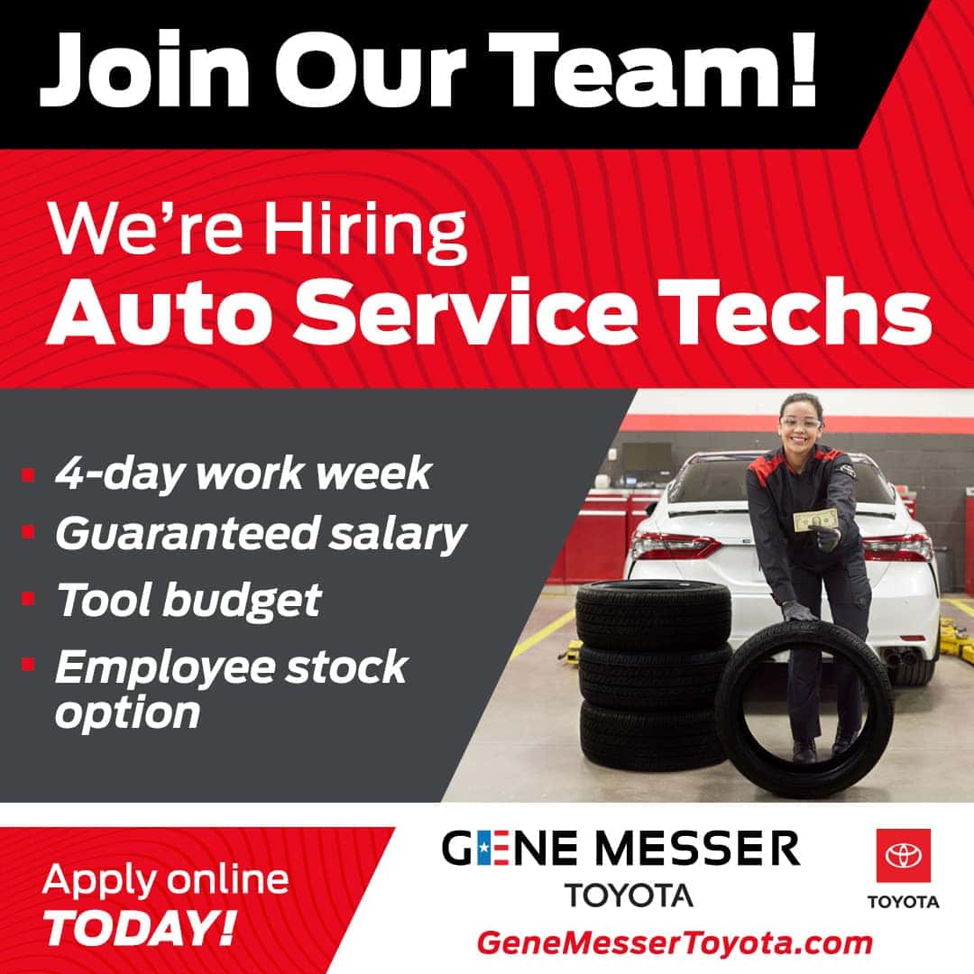 we are now hiring service techs