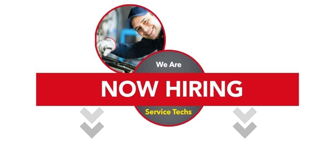 we are now hiring service techs