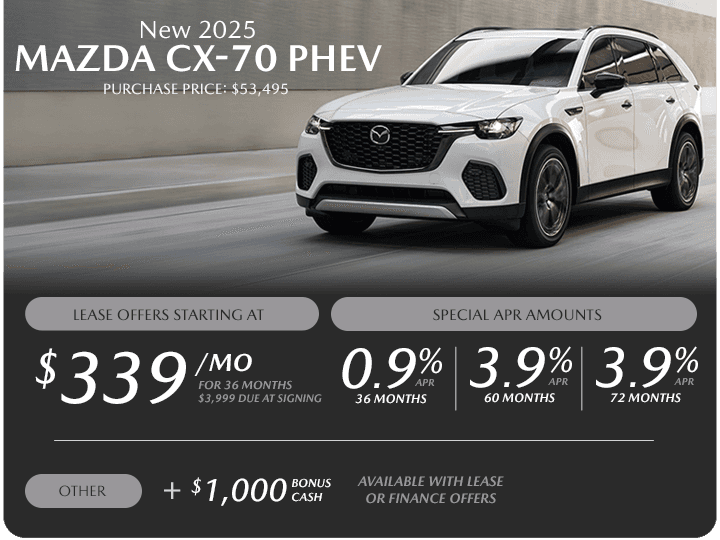New 2025 MAZDA CX-70 PHEV