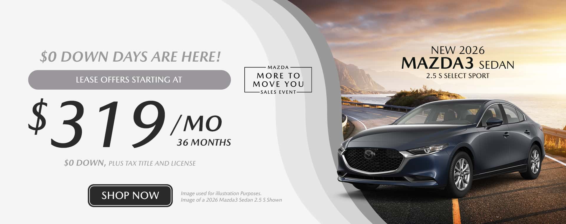 New 2026 Mazda3 Slide