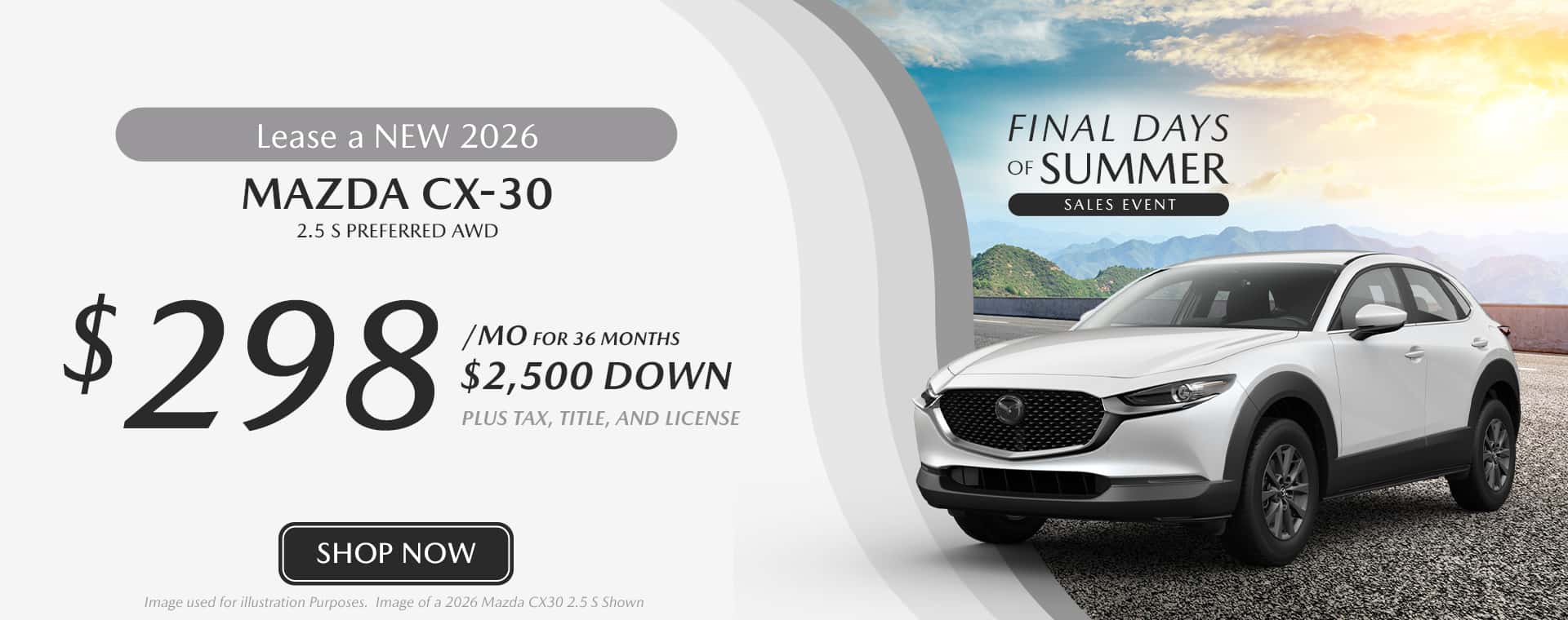 2026 CX-30 Lease Slide