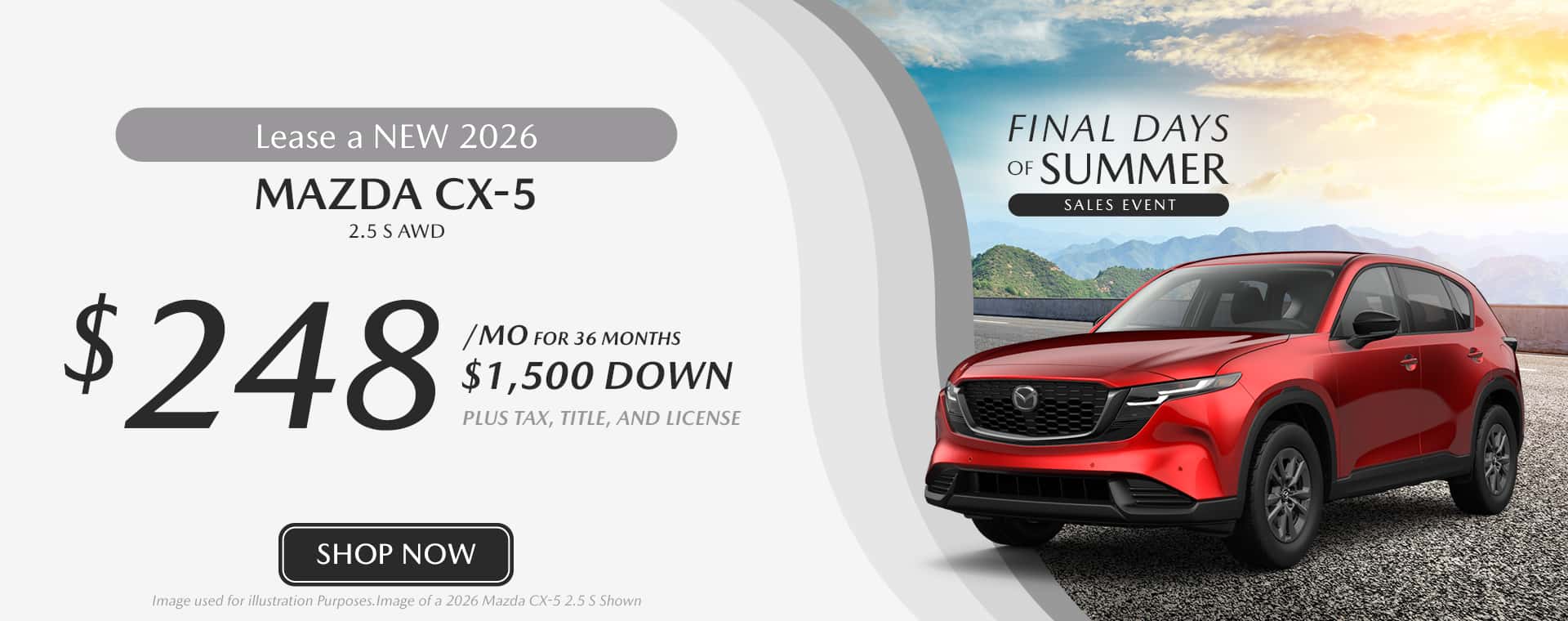 2026 CX-5 Lease Slide