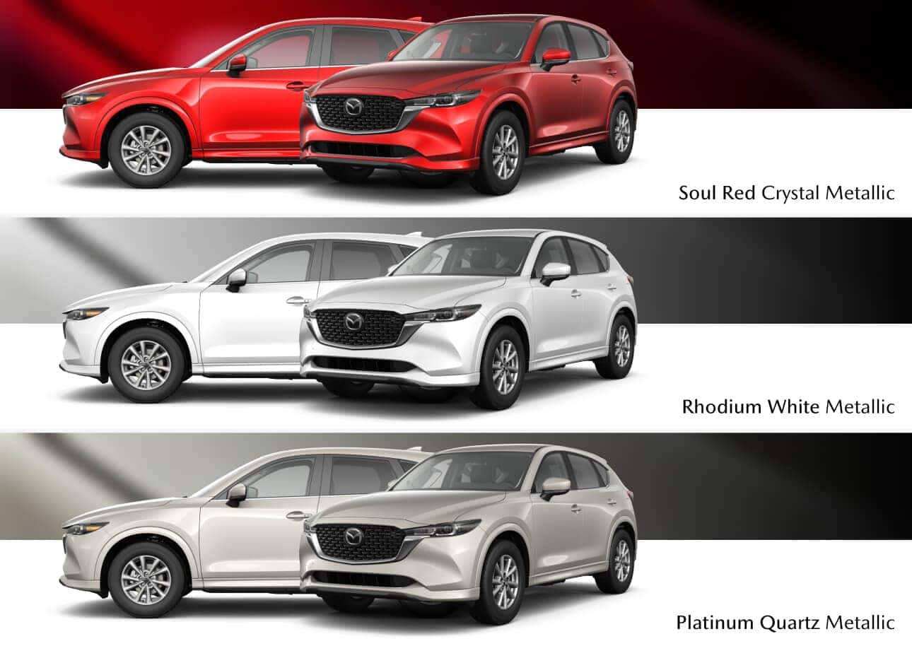 Soul Red Crystal Metallic, Rhodium White Metallic, & Platinum Quartz Metallic